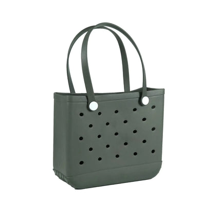 S/M Beach Bag Tote Silicone Basket Waterproof Travel Jelly Handbag Women Picnic Basket mini kid Croc Handbag Shopping Bags