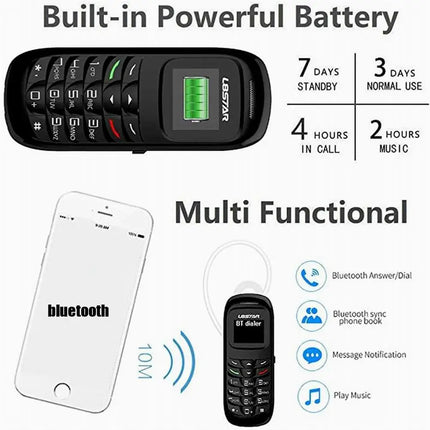 1pc Cell Phone 0.66 Inch Earphone Dialer With Ear Hook Phone Dual Card Dual Standby Mini Mobile Phone Dialer Wholesale