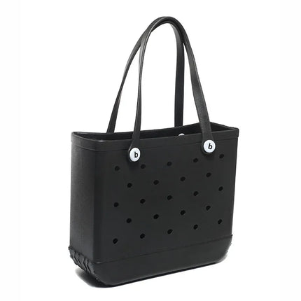 S/M Beach Bag Tote Silicone Basket Waterproof Travel Jelly Handbag Women Picnic Basket mini kid Croc Handbag Shopping Bags