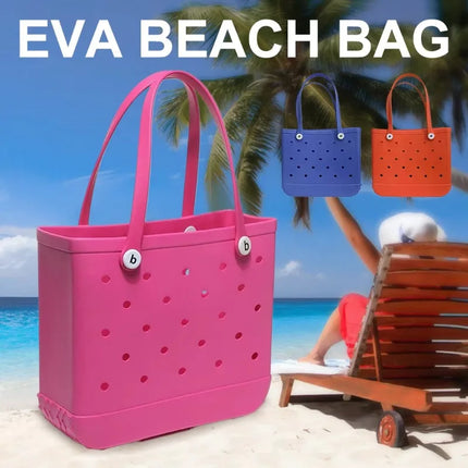 S/M Beach Bag Tote Silicone Basket Waterproof Travel Jelly Handbag Women Picnic Basket mini kid Croc Handbag Shopping Bags