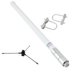 UHF 70Cm 400-470Mhz Fiberglass Antenna GMRS Base Antenna with Ground Plane Antenna Kit for Ham Radio Repeater Mobile Transceiver
